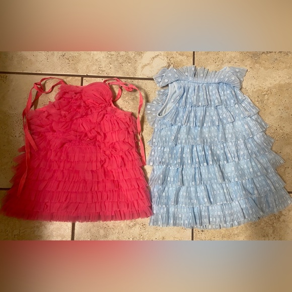 Mud Pie I boutique style dress bundle for baby I chiffon ruffle dress I - Picture 1 of 6